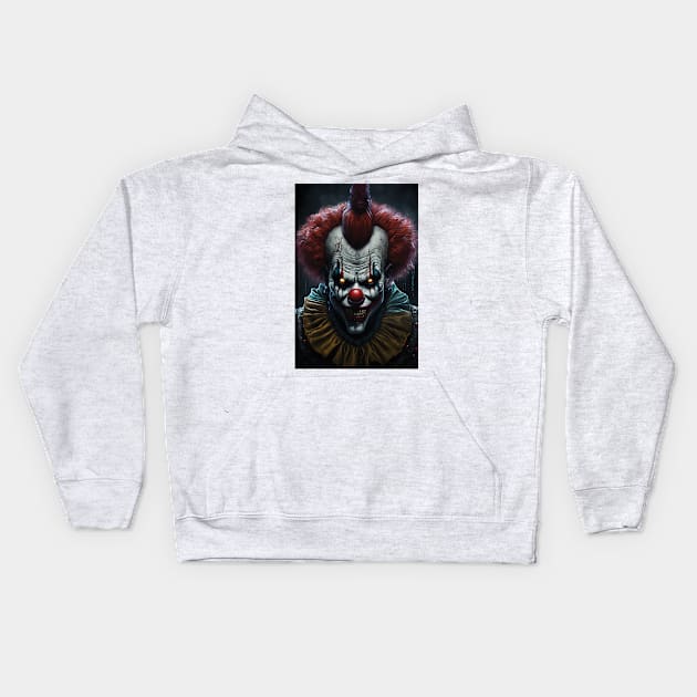 The Killer Clown's Last Laugh 1 of 4 in the series Kids Hoodie by PixelProphets